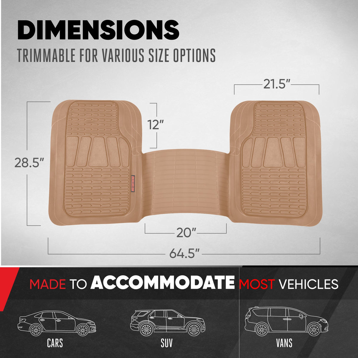MotorTrend WingRunner Hinterbodenmatte - Trimm to Fit