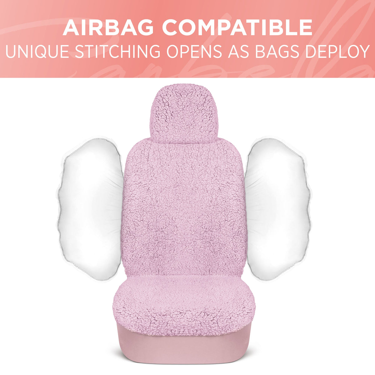 Carbella 2-Pack Plüsch Sherpa Fleece Vordersitzbezüge
