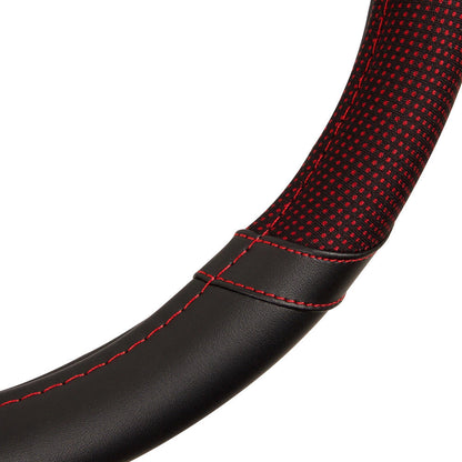 MotorTrend gepunktete Polyester Comfort Grip Lenkradabdeckung (Fits 14.5' - 15.5')