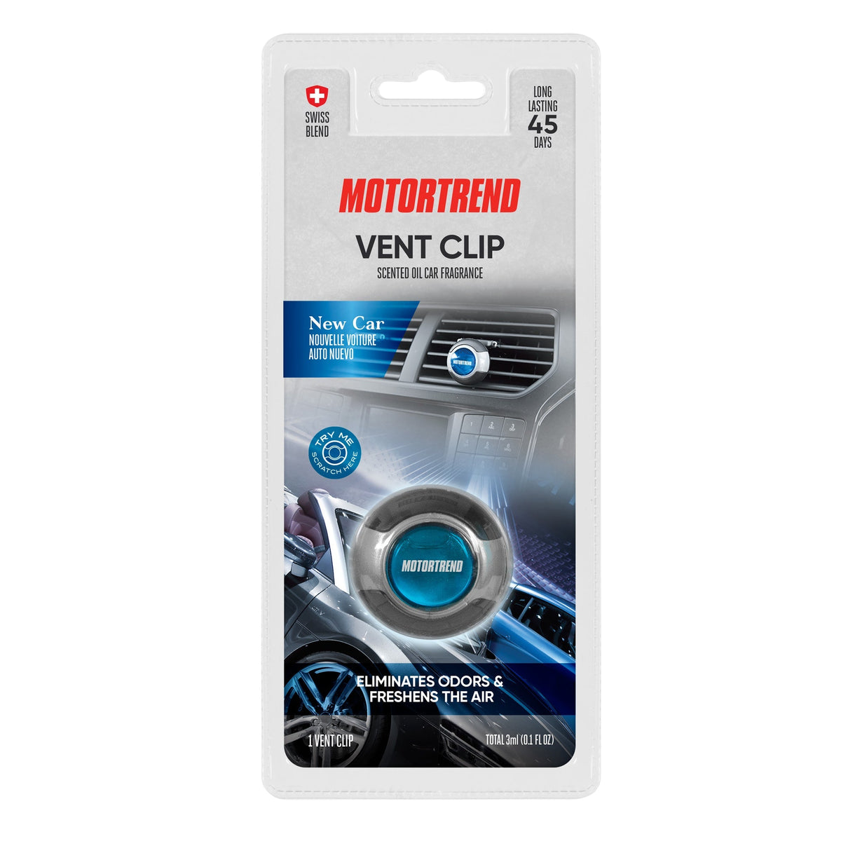 Motor Trend AF-301 (2 Count) Car Air Freshener Vent Clip für Car Truck Van SUV, Home & Küche, langanhaltender Geruchsbeseitiger, Duftölduft-Diffusor - Duft Black Diamond, 2 Count