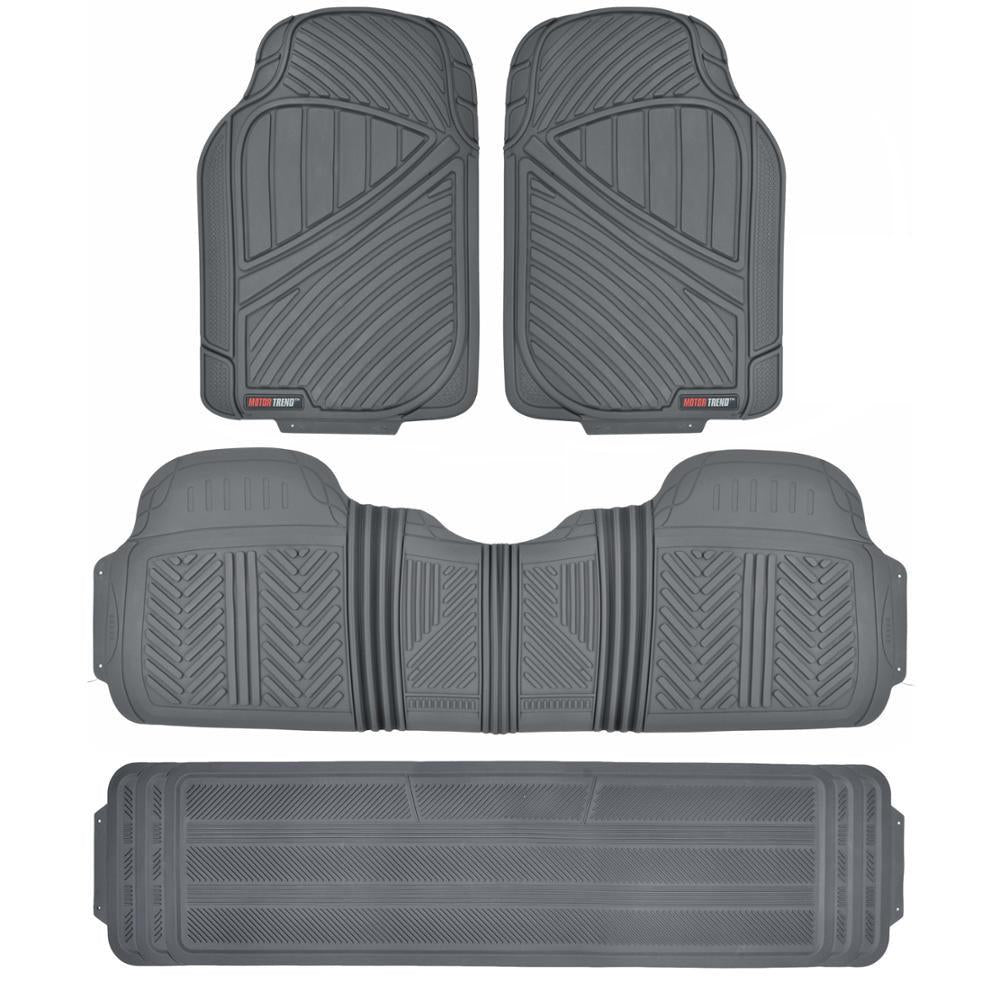 MotorTrend 4-Piece 3-Rows Extra-High Ridgeline Vorderbodenmatten, Mittelbodenmatte und Hinterbodenmatte