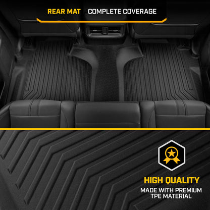 CAT® JustFitTM 3D Custom Fit Bench Bodenmatte für 2019-2026 Chevrolet Silverado 1500 / GMC Sierra 1500 & 2020-2026 Chevy Silverado / GMC Sierra 2500HD / 3500HD Crew Cab Rear Floor Liner Laser gemessen