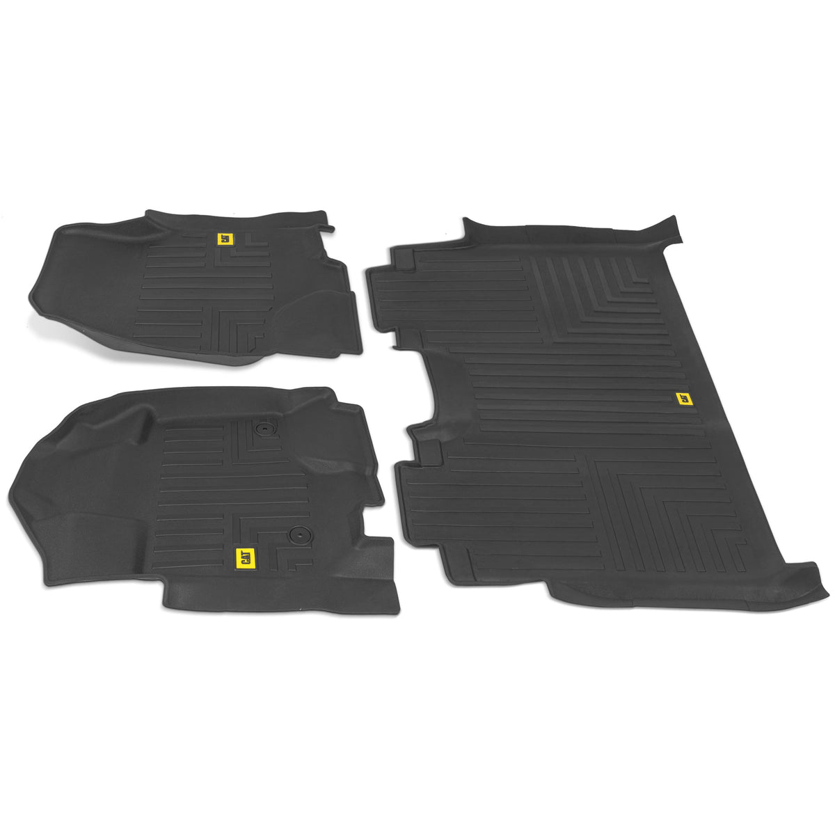 CAT 3-Piece Contour Custom Fit Front Floor Liners und Rear Trunk / Cargo Liner für Ford F-150 SuperCrew Cab (2015 - 2022)
