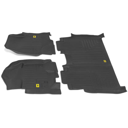 CAT 3-Piece Contour Custom Fit Front Floor Liners und Rear Trunk / Cargo Liner für Ford F-150 SuperCrew Cab (2015 - 2022)