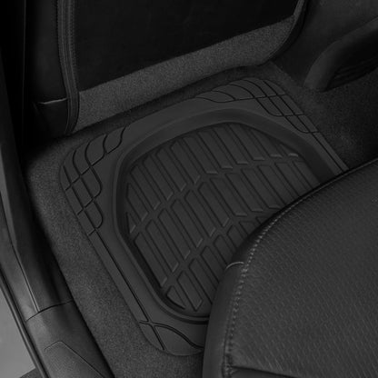 CAT 4-Piece ToughRide Gummi Vorderbodenmatten und Hinterbodenmatten - Heavy Duty, All Weather, Trimmen Sie, um zu passen