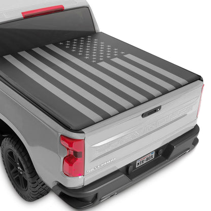 MotorBox Tri-Fold Truck Tonneau Abdeckung für Chevy Silverado 1500 / GMC Sierra 1500 (2014-2018) mit 6,6 ft Bettlänge