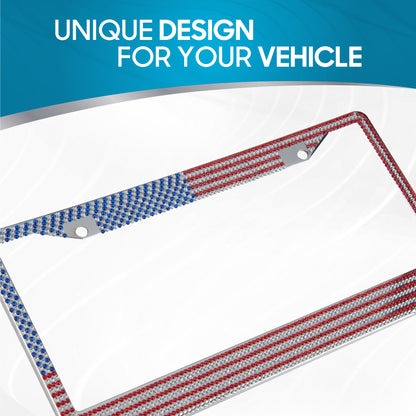 BDK Heavy Duty Rust-Proof Stainless-Steel Metallplattiertes Kennzeichen Rahmen Universalgröße für PKW SUV