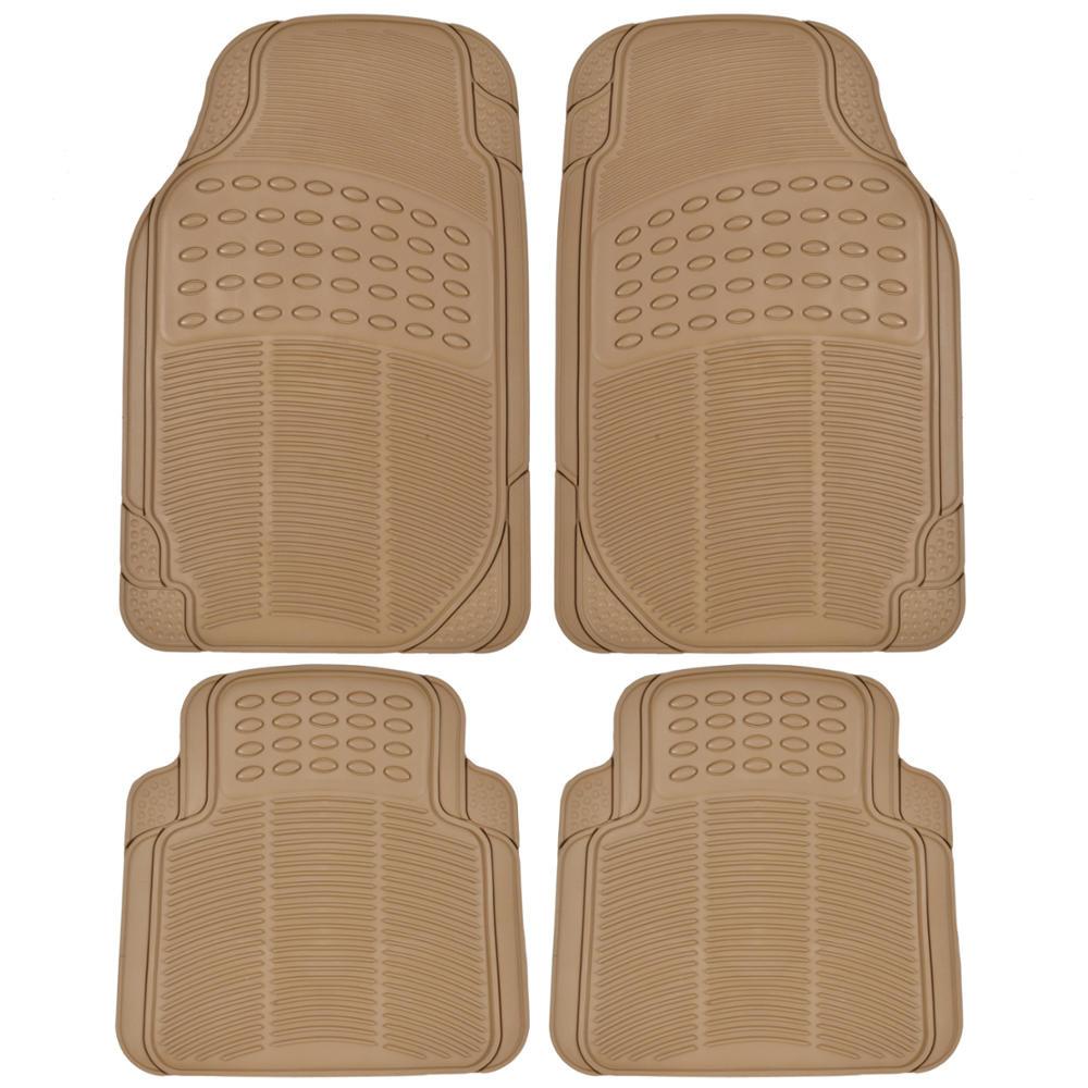 BDK 4-Piece Cushioned Grip Pad Vorderbodenmatten und hintere Bodenmatten - Heavy Duty, All Weather, Trimmen Sie, um zu passen