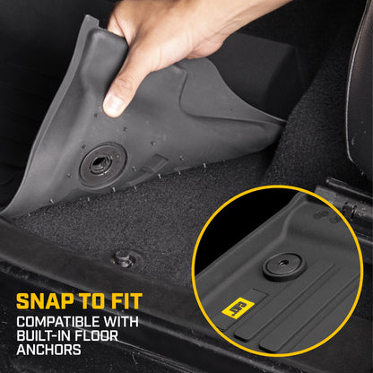 CAT 3-Piece JustFitTM 3D Frontliner Mats und Rear Liner Mats für Jeep Wrangler 4XE (2021 - 2026) - Heavy Duty, All Weather, Custom Fit