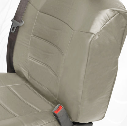 BDK 2-Pack Premium Faux Leder Vordersitze mit integrierten Sicherheitsgurtabdeckungen