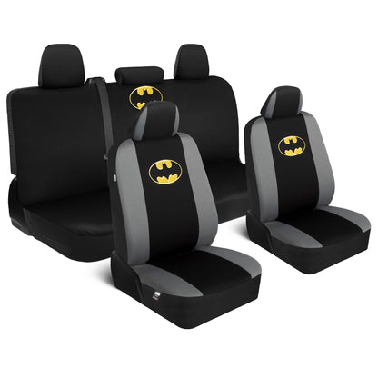 Warner Bros DC Comics 9-Piece Batman Dark Knight Logo Vordersitz- und Rücksitzabdeckungen