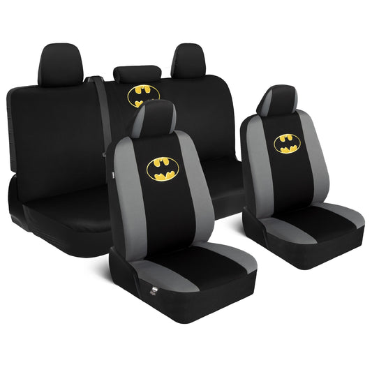 Warner Bros DC Comics 9-Piece Batman Dark Knight Logo Vordersitz- und Rücksitzabdeckungen