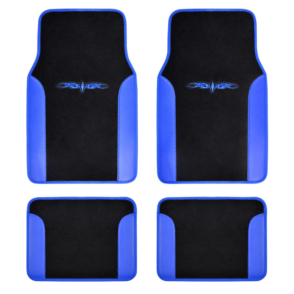 BDK 4-Piece Design Print Teppich Vorderbodenmatten und Hinterbodenmatten