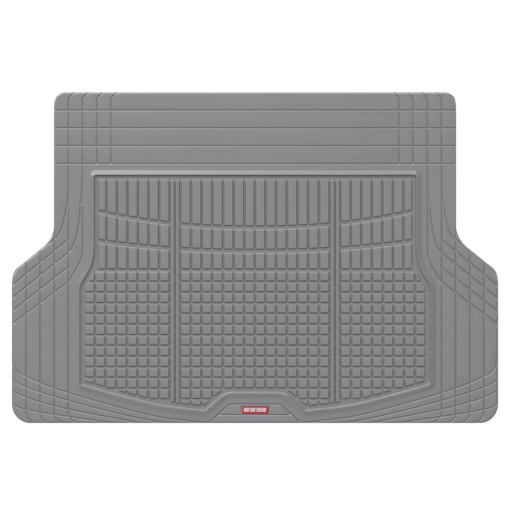 MotorTrend FlexTough Square Groove Trunk / Cargo Liner Mat - Heavy Duty, All Weather, Trim to Fit (54' x 37')