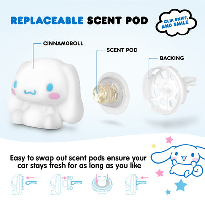 Carbella Offizieller Hello Kitty Cinnamoroll Air Freshener Deodorizer - Frische Baumwolle