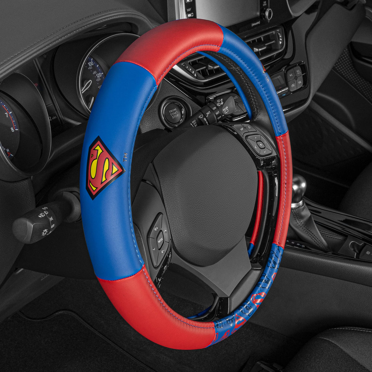 Warner Bros DC Comics Superman Logo Lenkrad Cover (Fits 14.5' - 15.5')