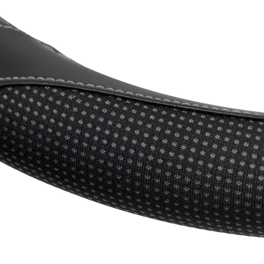 MotorTrend gepunktete Polyester Comfort Grip Lenkradabdeckung (Fits 14.5' - 15.5')