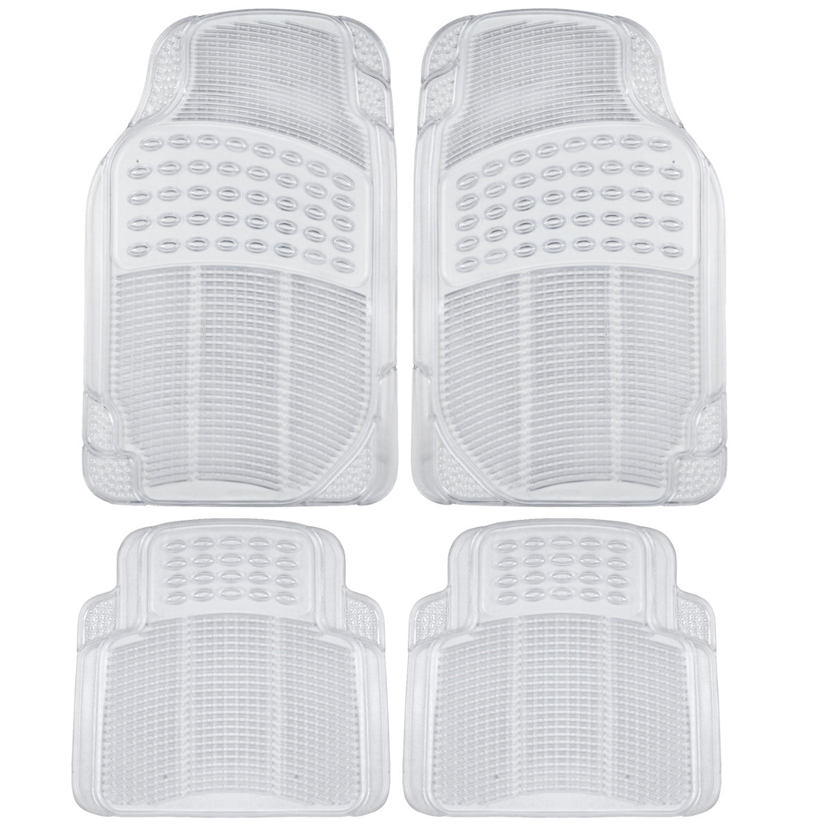 BDK 4-Piece Cushioned Grip Pad Vorderbodenmatten und hintere Bodenmatten - Heavy Duty, All Weather, Trimmen Sie, um zu passen
