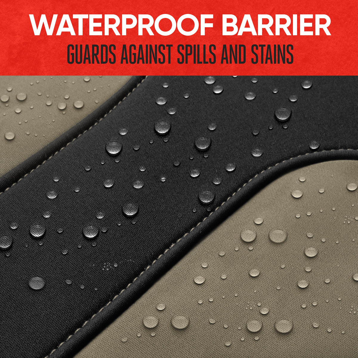MotorTrend AquaShield Wasserdichte Zwei-Tone Neopren Rücksitz Abdeckungen
