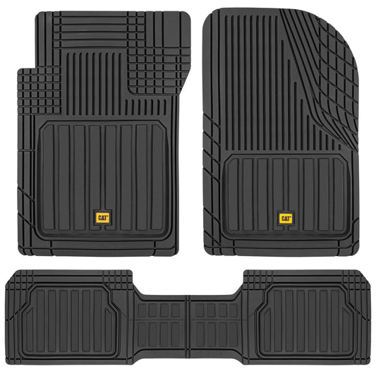 CAT 3-Stück ToughLiner Vorderbodenmatten und Hinterbodenmatten - Heavy Duty, All Weather, Trimmen, um zu passen