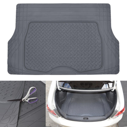 MotorTrend Utility Trunk / Cargo Liner Mat - Heavy Duty, All Weather, Trim to Fit
