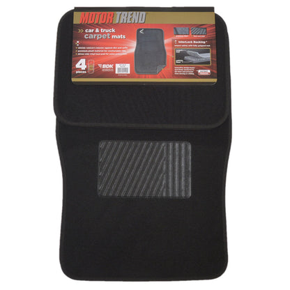 MotorTrend 4-Piece Premium Inter-Lock Backing Teppich Vorderbodenmatten und Hinterbodenmatten