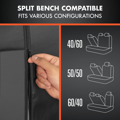 BDK Faux Croc Haut Vordersitze und hintere Split Bench Sitze