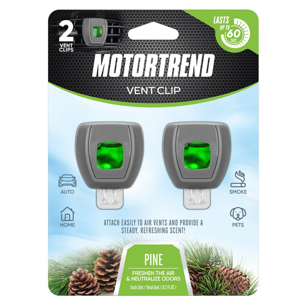 Motor Trend Vent Clip Air Freshener - Langlebige frische Düfte für Autos, LKW und SUVs - Vanilla Scent