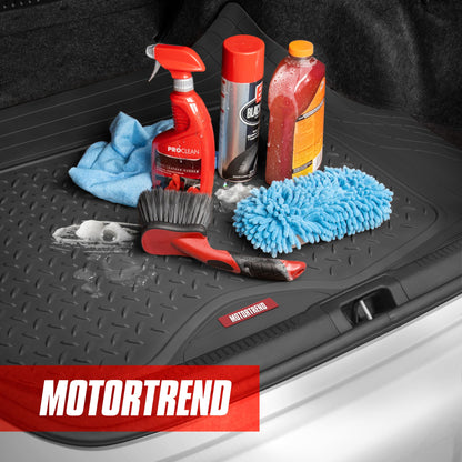 MotorTrend Utility Trunk / Cargo Liner Mat - Heavy Duty, All Weather, Trim to Fit