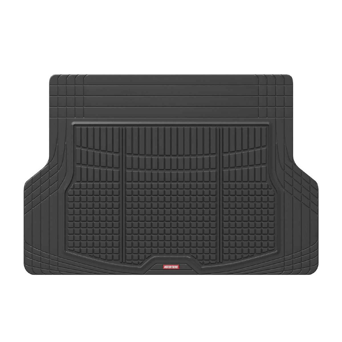 MotorTrend FlexTough Square Groove Trunk / Cargo Liner Mat - Heavy Duty, All Weather, Trim to Fit (54' x 37')