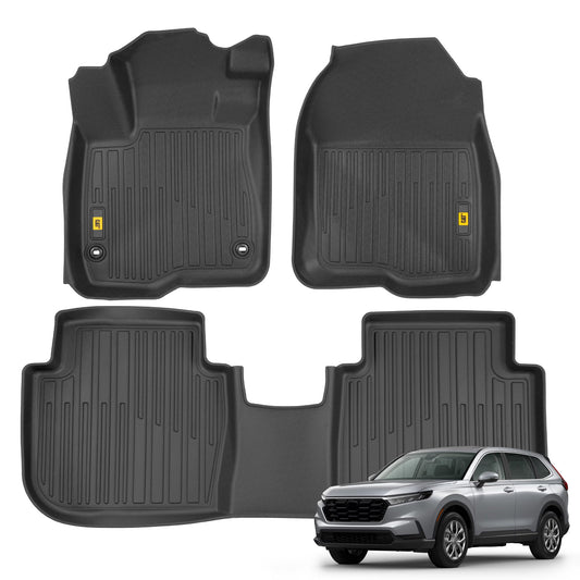 CAT® JustFitTM 3D Custom Fit Fußbodenmatten für Honda CRV 2023, 2026 - Heavy Duty Floor Liner Protection Laser gemessen, Honda CRV Zubehör, Car Liner