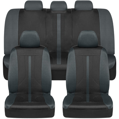 MotorTrend 9-Piece OmniFit Vordersitz- und Rücksitzabdeckungen