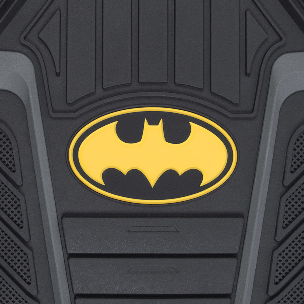 Warner Bros DC Comics 2-Piece Armored Batman Logo Vorderbodenmatten - Heavy Duty, All Weather, Trimmen Sie, um zu passen