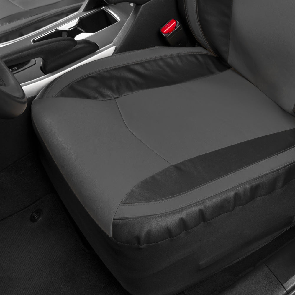 MotorTrend 2-Pack Premium Faux Leder Zwei-Tone Vordersitz Abdeckungen