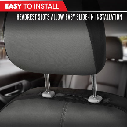 Motor Trend Kohle grau Autositz Abdeckungen Set - 2 Vordersitze - Spill-Proof Neopren CarSeat Cover Protector für Autos - Automotive Interior Car Zubehör für SUV & Kleine LKW - Semi Universal Fit