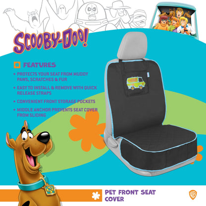Warner Bros Scooby Doo Mystery Machine Vordersitz Abdeckung mit Aufbewahrungstasche - Heavy Duty