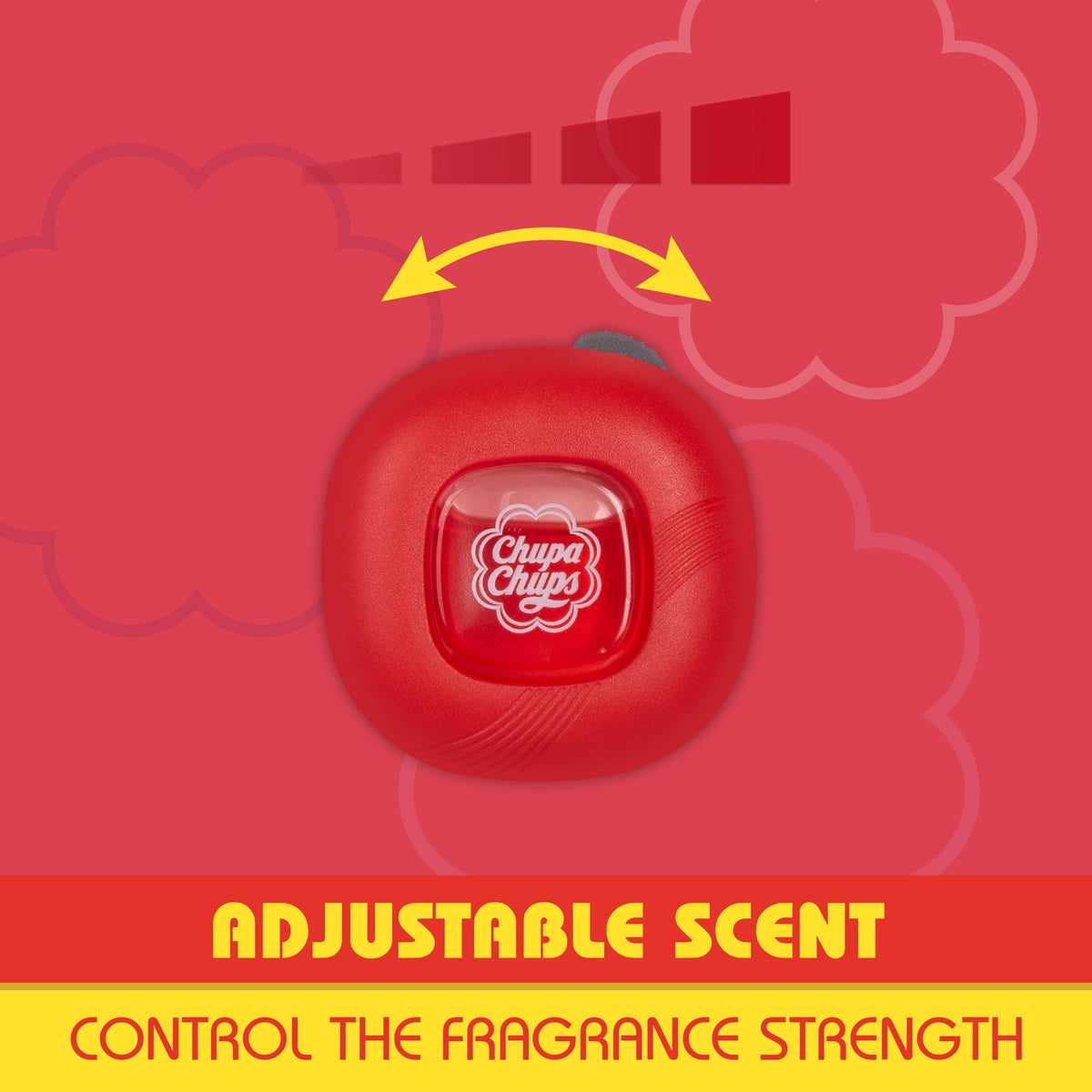 Chupa Chups Auto Lufterfrischer, Vanille Creme - Langlebige Autoerfrischer mit lustigen Düften, bunte und lebendige Lufterfrischer für Auto, einzigartige Autoerfrischer Parfüm Deodorizer Refresher Fragrance