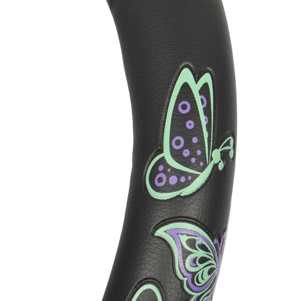 BDK GripGrab Comfort Grip Purple/Green Butterflies Lenkradabdeckung (Fits 14.5' 15.5')