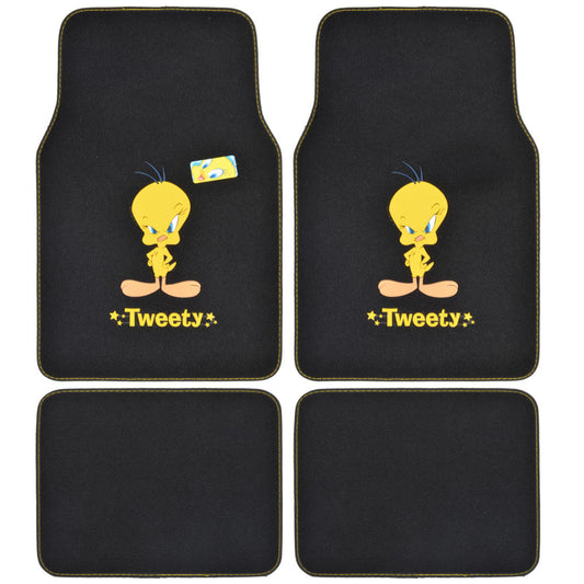 Warner Bros Looney Tunes 4-Stück Tweety Bird Front Floor Mats und Rear Floor Mats