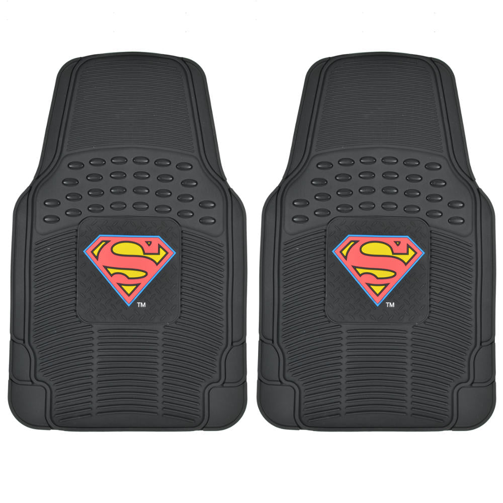 BDK Armored Super Hero Car Floor Matts - Offiziell lizenzierte DC Comics - All Weather Heavy Duty Auto Interieur Liners für Auto Truck Van SUV (Mehrere Stile)