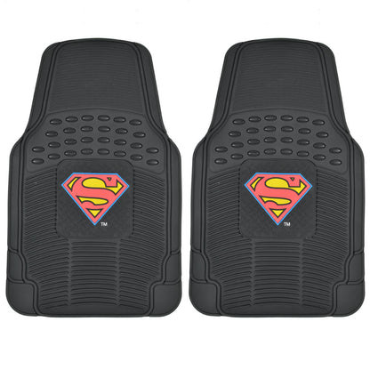 BDK Armored Super Hero Car Floor Matts - Offiziell lizenzierte DC Comics - All Weather Heavy Duty Auto Interieur Liners für Auto Truck Van SUV (Mehrere Stile)