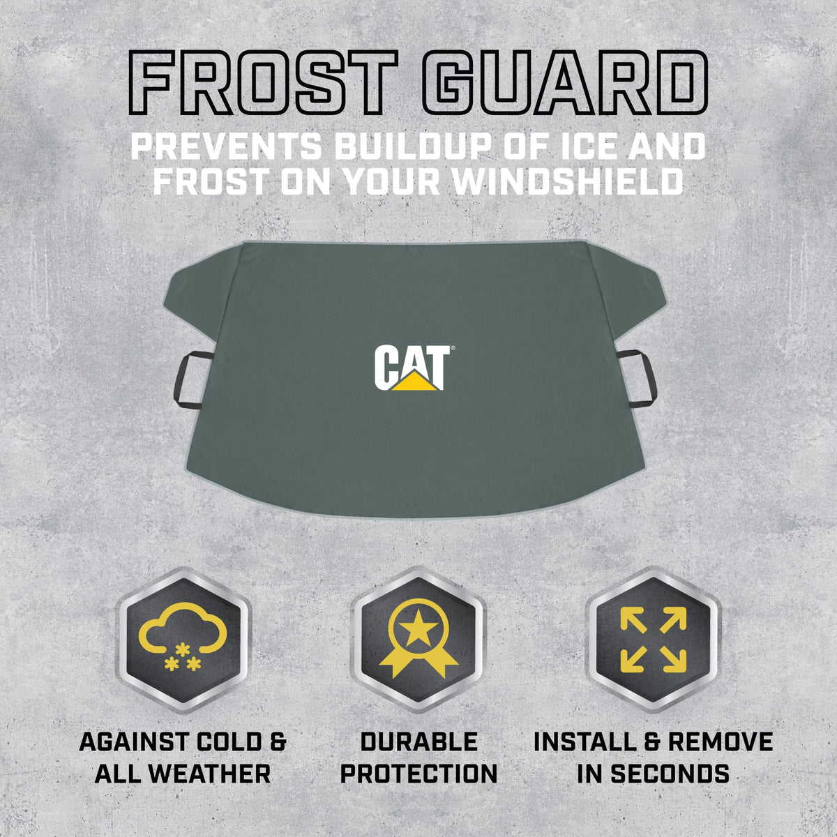 Cat® Schneeschutzscheibe Schnee Abdeckung, härteste Auto Frostschutz für Eis & Schnee, Wetterfest für den Winter, Enthält Anti-Diebstahl Straps, Frostschutz für Auto-Truck Van SUV