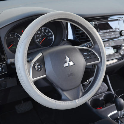 BDK Faux Leather Ergonomic Grip Steering Wheel Abdeckung (Fits 14.5' - 15.5')