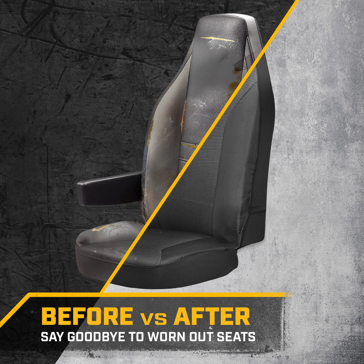 CATTM Semi Truck Seat Covers – Heavy Duty Interior Zubehör für große Rigs, 18 Wheelers & Semis – Breathable Mesh Universal Fit Truck Zubehör für Semi Trucks – Bestes Zubehör für Long Haul Trucker