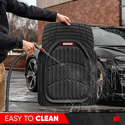 MotorTrend 4-Piece 3-Rows FlexTough Deep Dish Vorderbodenmatten, Mittelbodenmatten und Hinterbodenmatte