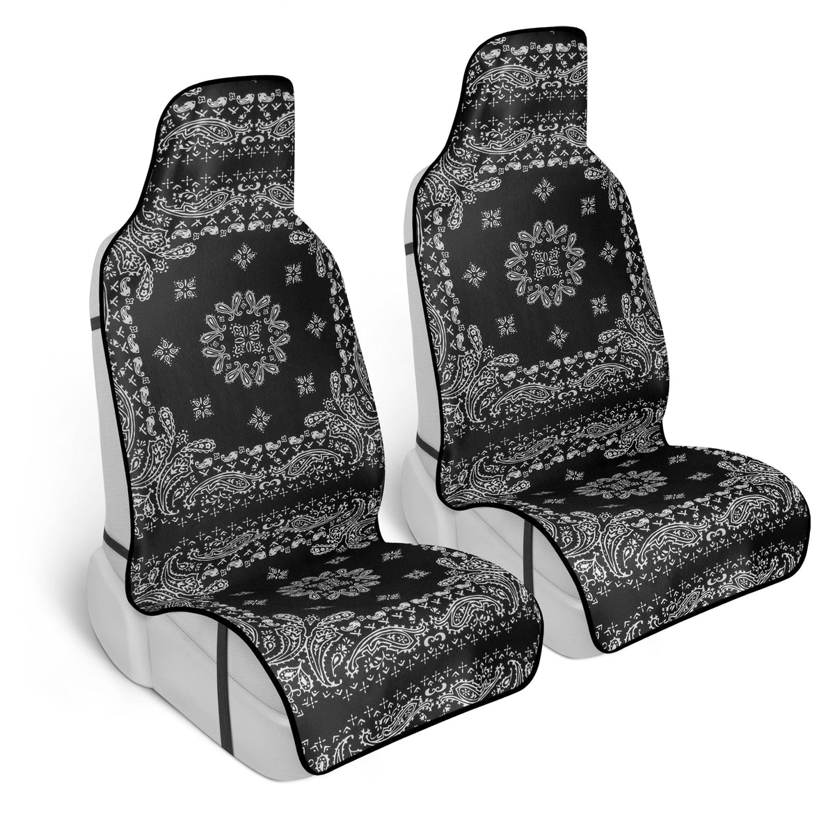 Carbella 2-Pack Black Paisley Vordersitzbezüge