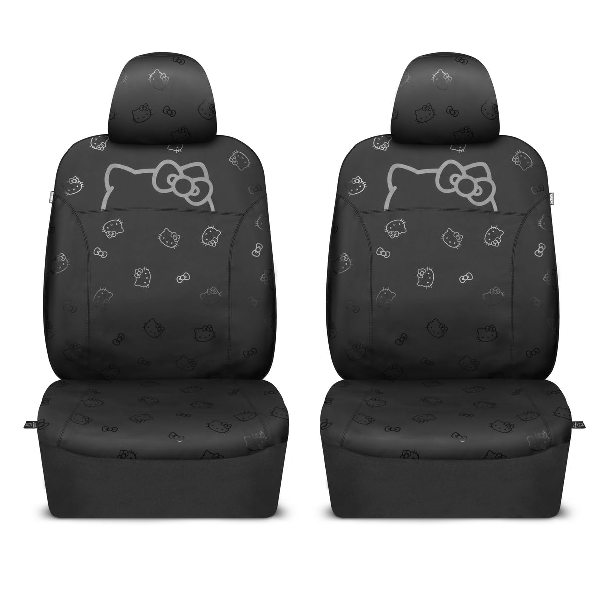Hello Kitty Car Seat Covers - Cute Front Seat Covers, PU Ledersitz Abdeckungen für Autos, SUV, Van, Trucks, Hello Kitty Car Zubehör 2pc Schwarz