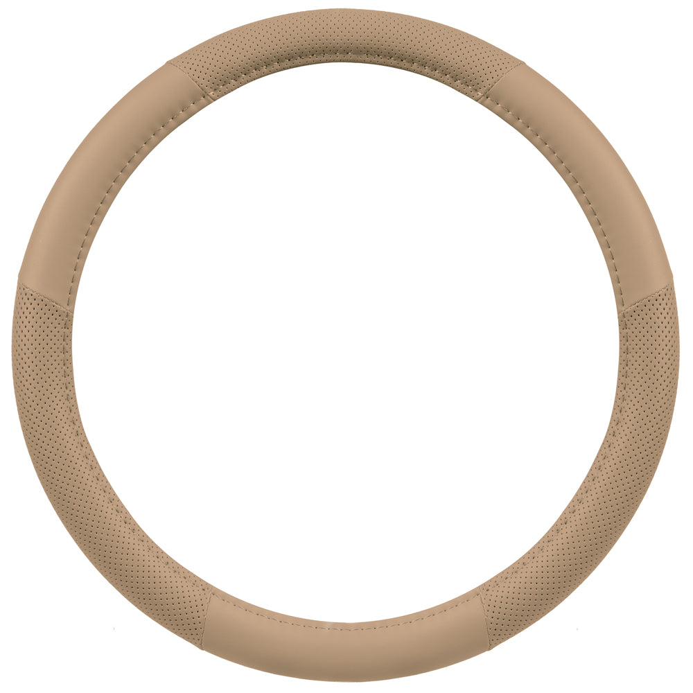 MotorTrend Soft Touch Perforierte Mikrofaser-Lenkradabdeckung (Fits 14.5' - 15.5')