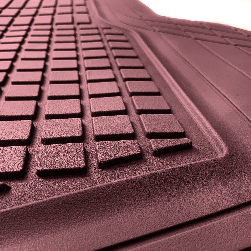 Motor Trend FlexTough Rear Cargo Mat - Heavy-Duty Trimmable Car Trunk Mat für die Rückseite des SUV, Universal Rear Cargo Liner für SUV, Flexible Trunk Liner, Automotive Floor Mats & Cargo Liners (Burgundy)