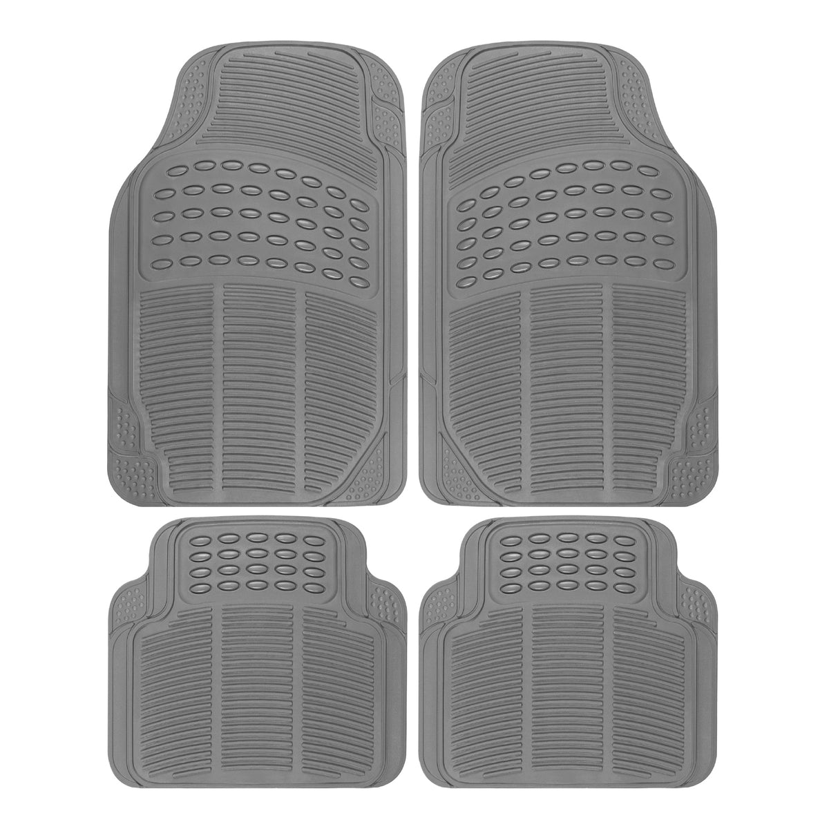 BDK 4-Piece Cushioned Grip Pad Vorderbodenmatten und hintere Bodenmatten - Heavy Duty, All Weather, Trimmen Sie, um zu passen